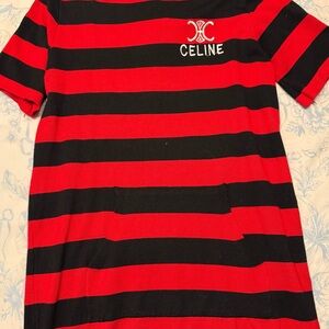 Red and black sweater dress